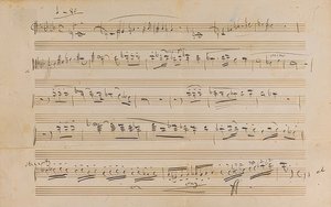 原稿：Opera Otello。 1887 作： Giuseppe Verdi
