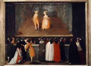 オペラ：インテルメッツォ、18世紀末（油彩） 作： Giuseppe de Albertis
