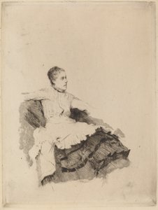 マダム・ド・ニッティスの肖像 (「注意」) 作： Giuseppe de Nittis