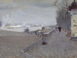 パリのセーヌ川 作： Giuseppe de Nittis