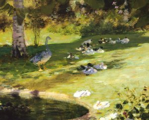 ジュゼッペ・デ・ニッティス作「庭での朝食」（詳細 作： Giuseppe or Joseph de Nittis