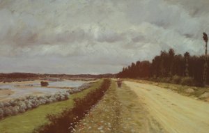 ジュゼッペ・デ・ニッティスの「オファントに沿った田舎道 作： Giuseppe or Joseph de Nittis