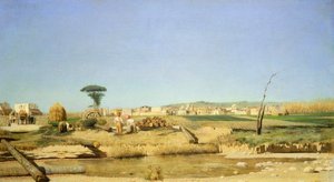 ナポリ近郊のファームハウス 作： Giuseppe or Joseph de Nittis