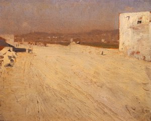 太陽に照らされた風景 作： Giuseppe or Joseph de Nittis