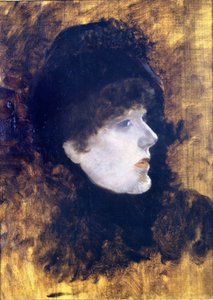 サラ・ベルナールことアンリエット・ロジーヌ・ベルナール（1844-1923）の肖像 - De Nittis作 作： Giuseppe or Joseph de Nittis