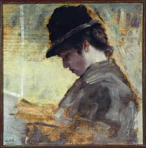 イングリッシュ・ガール」（油彩・キャンバス 作： Giuseppe or Joseph de Nittis