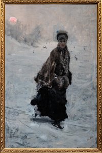 スケーター 作： Giuseppe or Joseph de Nittis
