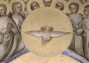 聖霊の鳩、1360-70 作： Giusto di Giovanni de Menabuoi