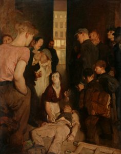 路上での事故 作： Glyn Warren Philpot