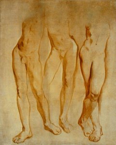 男性ヌードの3つの習作」（油彩・キャンバス） 作： Glyn Warren Philpot
