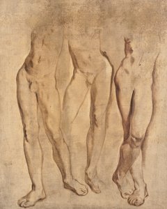 男性ヌードの3つの習作、c. 1923-24年（キャンバスに油彩） 作： Glyn Warren Philpot