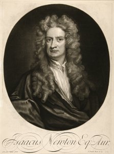 アイザック・ニュートン、エスク、パブ。1712年に彫られたもの