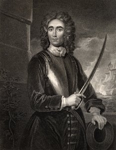 ジョン・ベンボウ、W.T.モートの彫刻、1820年頃発行の「The National Portrait Gallery, Volume IV」より（リトグラフ）。 作： Godfrey (after) Kneller