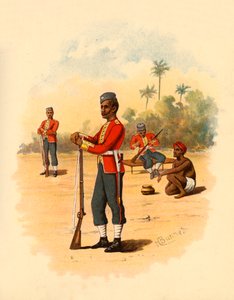 第11ベンガルネイティブ歩兵、1890年。 作： Godfrey Douglas Giles