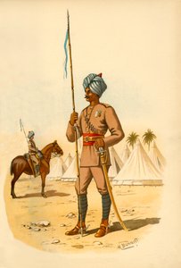 第13回ベンガルランサーズ、1890年。 作： Godfrey Douglas Giles