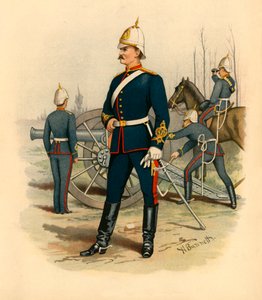 ビクトリア朝の大砲、1890年。 作： Godfrey Douglas Giles