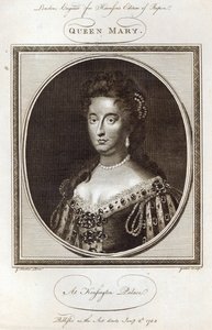 ケンジントン宮殿のクイーンメアリー、1785年1月8日公開のハリソン版ラピン版の刻印 作： Godfrey Kneller