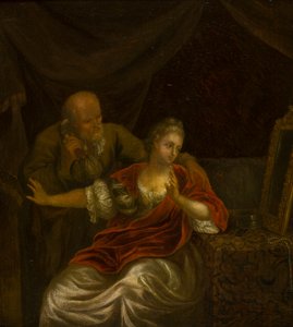 拒否されたオファー、c.1663-1706（キャンバスに油彩） 作： Godfried (after) Schalken or Schalcken