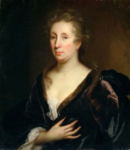 アーティストのレイチェル・ルイシュの肖像 作： Godfried Schalcken