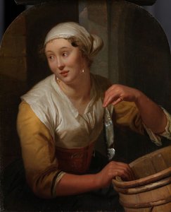 ヘリングを売る女 作： Godfried Schalken or Schalcken