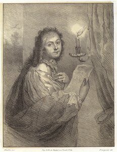 キャンドルを持つ女性 作： Godfried after Schalken or Schalcken