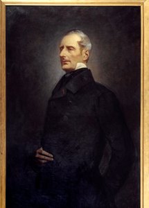 Alphonse de Lamartine (1790 -1869) 詩人および政治家の肖像画。 ゴンザグ・プリヴァの絵画 (1843 年 - ?) 作： Gonzague Privat