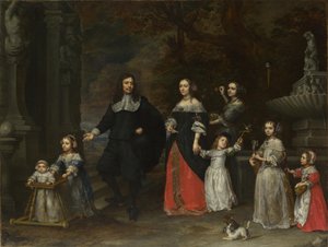 家族グループ、1664年頃。 作： Gonzales Coques