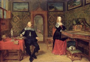 若い学者と彼の妻、1640