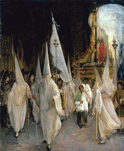 七つの言葉の行列 - ビルバオ・マルティネス、ゴンザロ (1860-1938) - 1902 - キャンバスに油彩 - 54x45 - カルメン・ティッセン美術館、マラガ 作： Gonzalo Bilbao Martinez