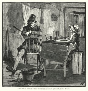小役人は二度手間を省いた（彫刻 作： Gordon Frederick (after) Browne