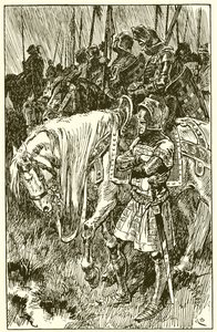 アジャンクールの戦いの朝を待っているイギリス人