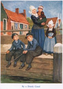 オランダ：オランダの運河沿い 作： Gordon Frederick Browne