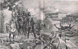 1911年5月16日、アルブエラの戦いで57連隊が「ザダイハーズ」の愛称を獲得した方法 作： Gordon Frederick Browne