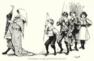 E・ネスビット著「The Story of the Treasure Seekers」のイラスト（リトグラフ）。 作： Gordon Frederick Browne