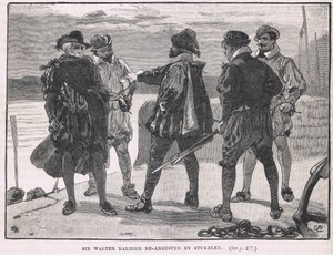ウォルター・ローリー卿が1618年に再逮捕された 作： Gordon Frederick Browne
