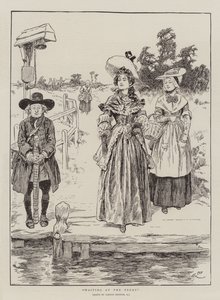 フェリーで待っています。 作： Gordon Frederick Browne