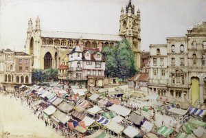 ノリッジ：マーケット プレイスとセント ピーター マンクロフト教会 作： Gordon Mitchell Forsyth