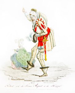 リケ・ア・ラ・ユープ王子を演じるシャルル・ガブリエル・ポチエ 1825年頃（カラーリトグラフ） 作： Gottfried or Godefroy Engelmann