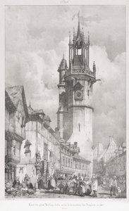 絵のようにロマンチックな旅、古代フランス、ノルマンディー...、1824年。