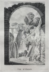 Vue dItalie、1820年。 作： Gottfried or Godefroy Engelmann