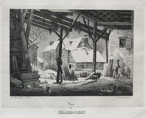 シャンボワシーの眺め、1820年。 作： Gottfried or Godefroy Engelmann