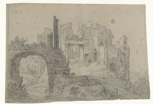 丘の上の工事現場 作： Govert Jansz.