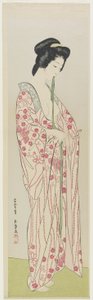 1920年5月、着物の下着を着た女性
