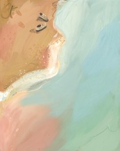 ビーチ、2013（紙に油彩） 作： Grace Helmer