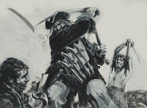 黒ひげ（紙にグワッシュ） 作： グラハム・コトン
