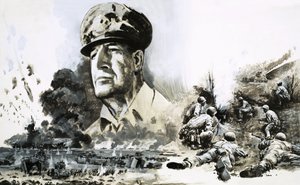 ダグラス・マッカーサーとDデイ上陸シーン 作： グラハム・コトン