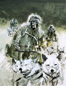 1899年、北極点を目指すリーテナント・カーニ 作： グラハム・コトン