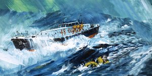 海で人を救助する救命艇 作： グラハム・コトン