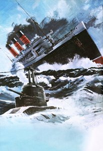 定期船と潜水艦 作： グラハム・コトン