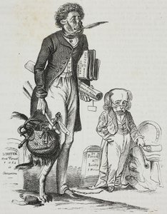 ジャン＝ジャック・グランドヴィル（1803-1847）の風刺画、ガエターノ・リッチョのリトグラフ（『Piorama Pittoresco』n 38, 4月30日より）。 作： Grandville